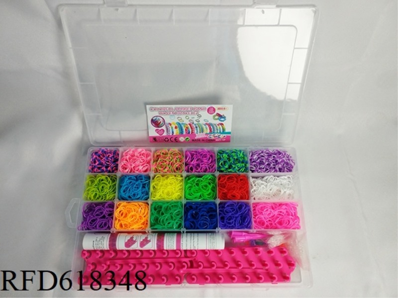 DIY COLOR RUBBER BAND 4600PCS WITH 2 BRAIDERS.