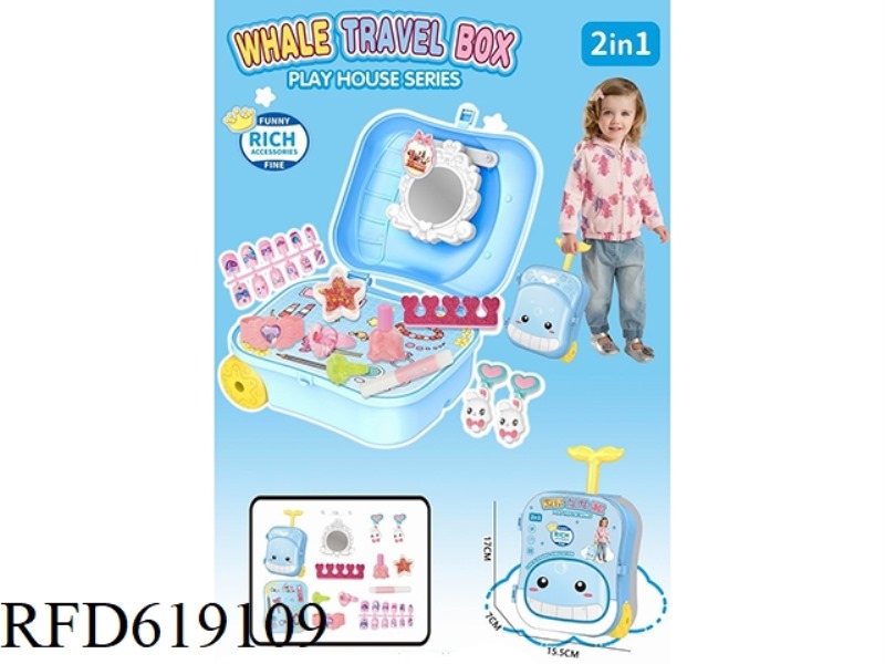 PLAY HOUSE DIY MANICURE SET WHALE LUGGAGE CASE