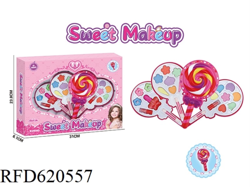 THREE LAYERS OF LOLLIPOP MAKEUP FOR KIDS