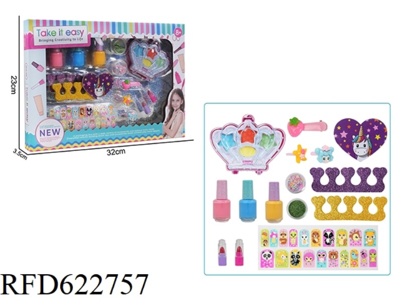 GIRLS' MAKEUP AND NAIL ART SET TOYS