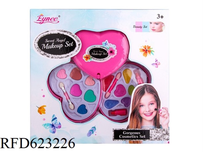 GIRLS MAKEUP JEWELRY HEART SHAPE 2 LAYERS PINK
