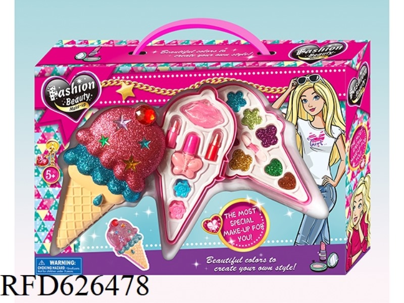 TWO LAYERS OF MAKEUP IN ICE CREAM CONES