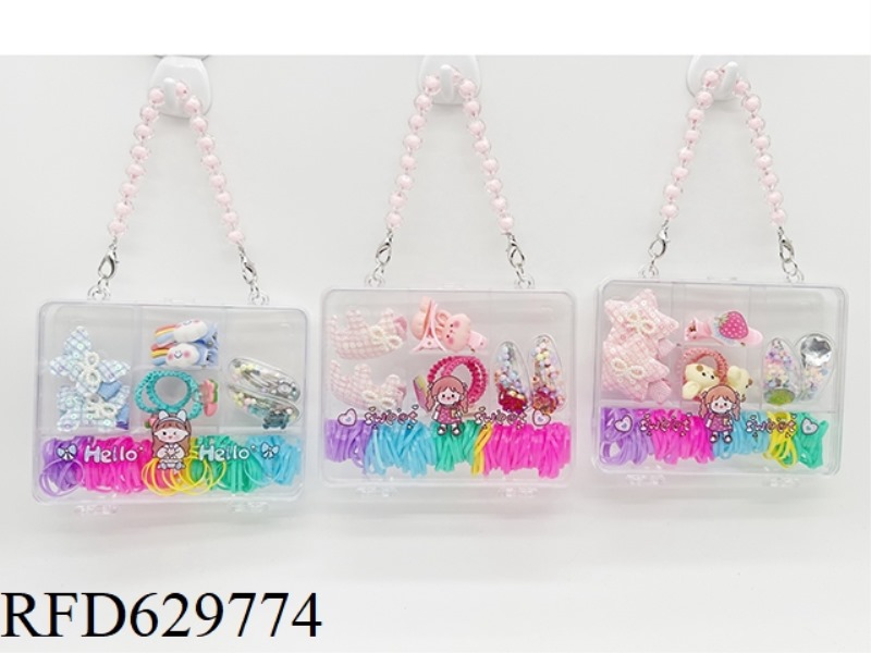 GIRL'S ACCESSORY SET (HAIR CLIP+HEADBAND+ELASTIC BAND)