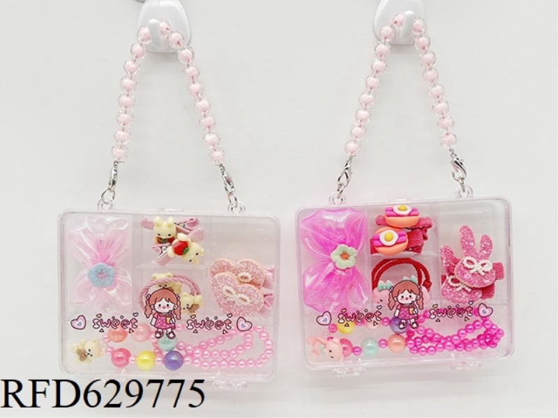 GIRL'S ACCESSORY SET (HAIR CLIP+HEADBAND+NECKLACE)