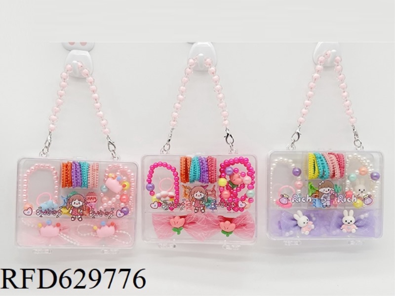 GIRL'S ACCESSORY SET (HAIR CLIP+HEADBAND+NECKLACE+BRACELET+RING)