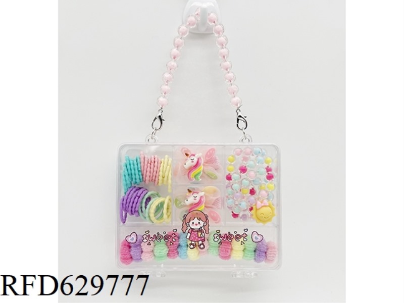 GIRL'S ACCESSORY SET (HAIR CLIP+HEADBAND+NECKLACE)