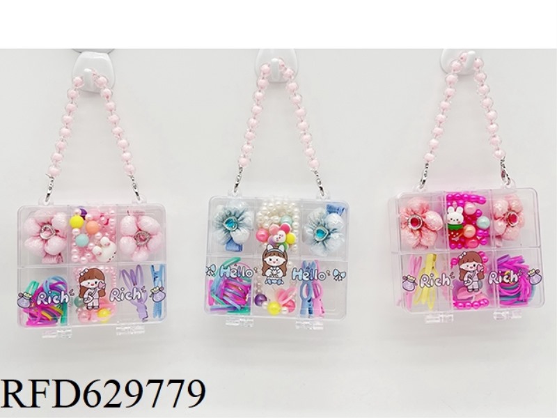 GIRL'S ACCESSORY SET (HAIR CLIP+HEADBAND+NECKLACE+BRACELET+RING)