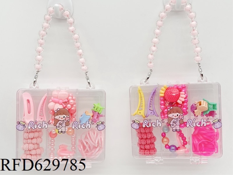 GIRL'S ACCESSORY SET (HAIR CLIP+HEADBAND+NECKLACE+BRACELET+RING)