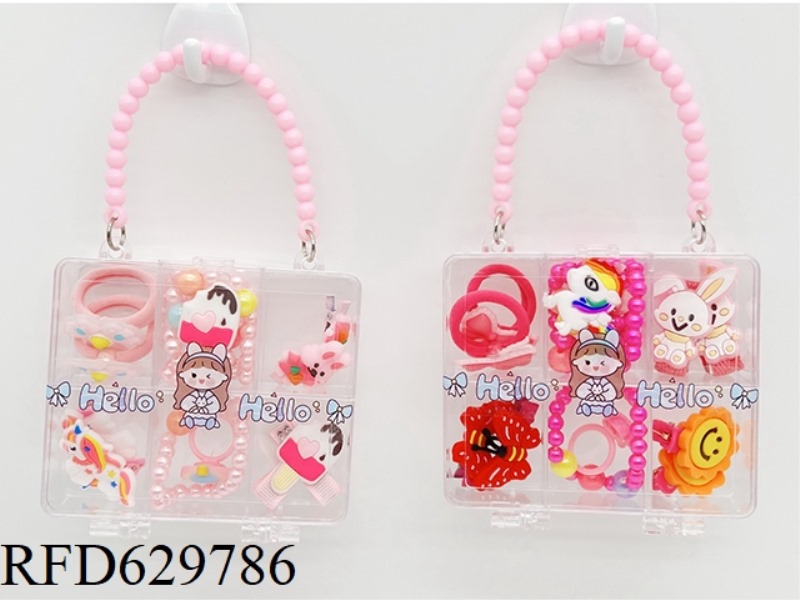 GIRL'S ACCESSORY SET (HAIR CLIP+HEADBAND+NECKLACE+BRACELET+RING)