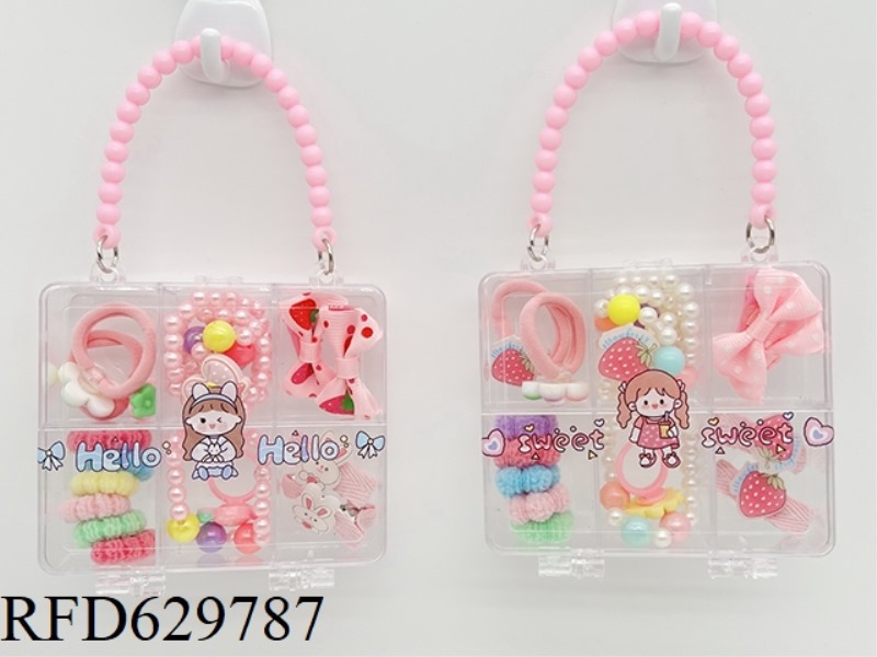 GIRL'S ACCESSORY SET (HAIR CLIP+HEADBAND+NECKLACE+BRACELET+RING)
