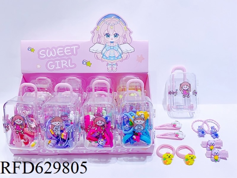 LUGGAGE ACCESSORY SET (HAIR CLIP+HAIR CORD) 12PCS