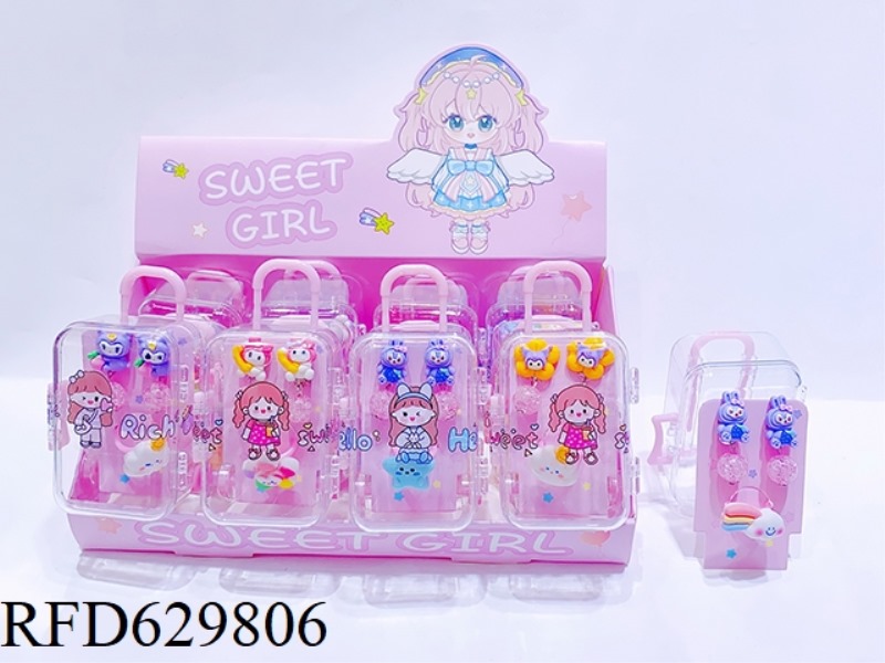 LUGGAGE ACCESSORY SET (EARRINGS+RING) 12PCS