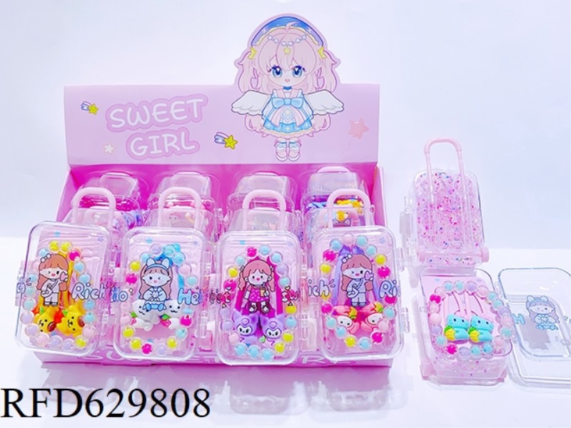 LUGGAGE ACCESSORY SET (HAIR CLIP+BRACELET+RUBBER BAND) 12PCS