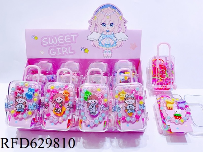 LUGGAGE ACCESSORY SET (HAIR CLIP+BRACELET+RUBBER BAND) 12PCS