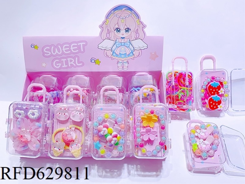 LUGGAGE ACCESSORY SET (HAIR CLIP+BRACELET+RUBBER BAND) 12PCS