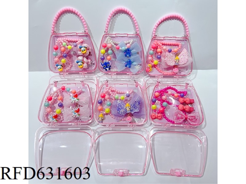 HANDBAG JEWELRY SET (HAIRPIN + NECKLACE + BRACELET)