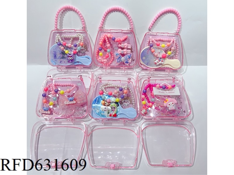 HANDBAG JEWELRY SET (HAIRPIN + NECKLACE + BRACELET + COMB)
