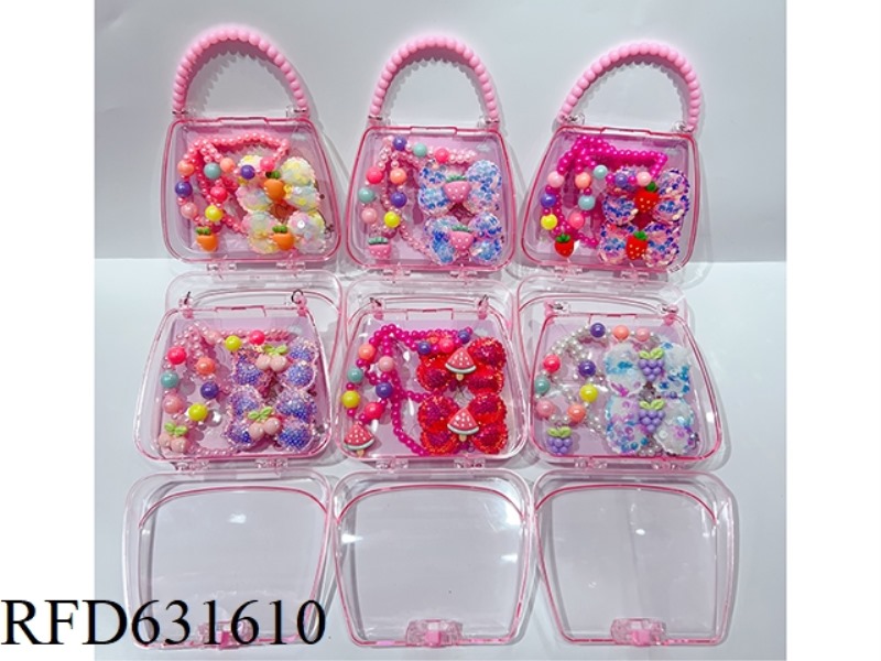 HANDBAG JEWELRY SET (HAIRPIN + NECKLACE + BRACELET)