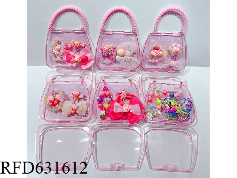 HANDBAG JEWELRY SET (HAIRPIN + BAND + BRACELET)