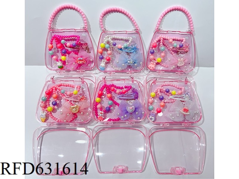 HANDBAG JEWELRY SET (HAIRPIN + NECKLACE + BRACELET)