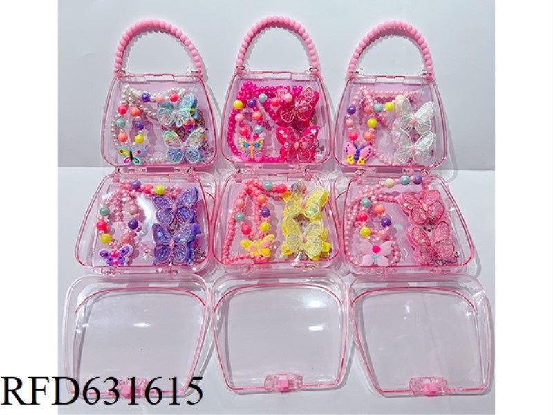 HANDBAG JEWELRY SET (HAIRPIN + NECKLACE + BRACELET)