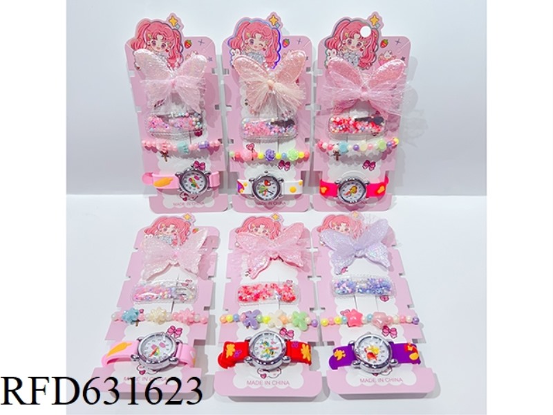 ACCESSORIES SET (HAIRPIN + WATCH + BRACELET)