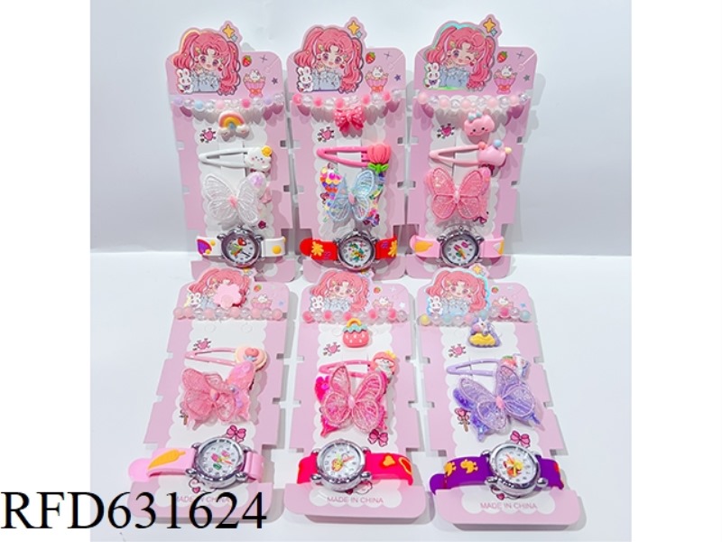 ACCESSORIES SET (HAIRPIN + WATCH + BRACELET)