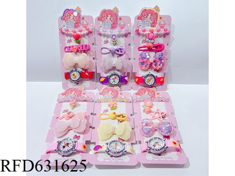 ACCESSORIES SET (HAIRPIN + WATCH + BRACELET)
