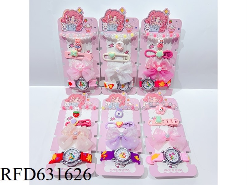 ACCESSORIES SET (HAIRPIN + WATCH + BRACELET)