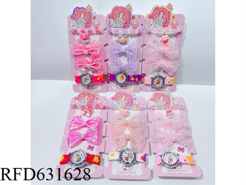 ACCESSORIES SET (HAIRPIN + WATCH + BRACELET)