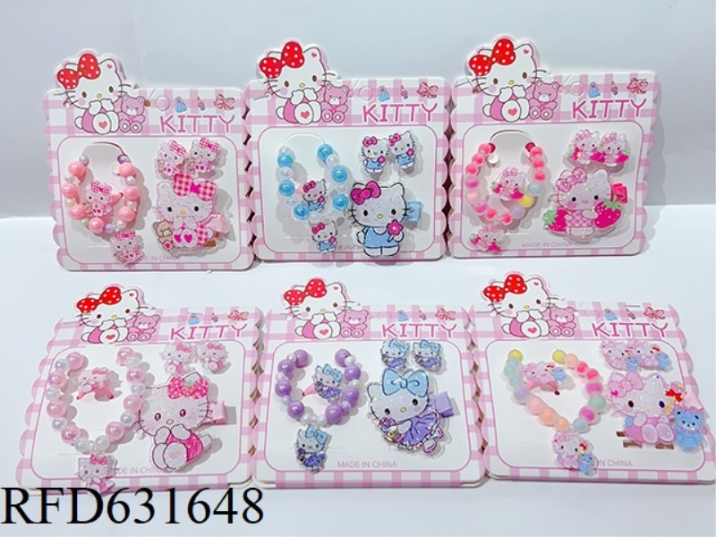 KT CAT JEWELRY SET (HAIRPIN + BAND + RING + BRACELET)