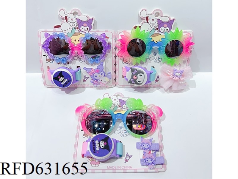 KULOMI ACCESSORIES SET (GLASSES + HAIRPIN + WATCH)