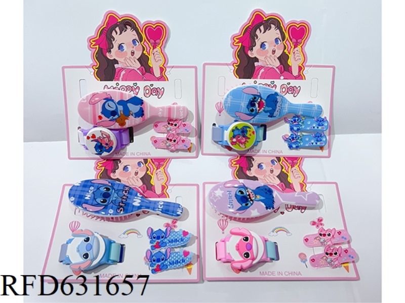 GIRLS' ACCESSORIES SET (COMB + HAIRPIN + WATCH)
