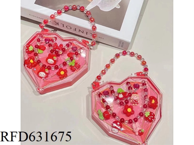 DIAMOND HANDBAG SET (RING + NECKLACE + EAR CLIP + BRACELET)