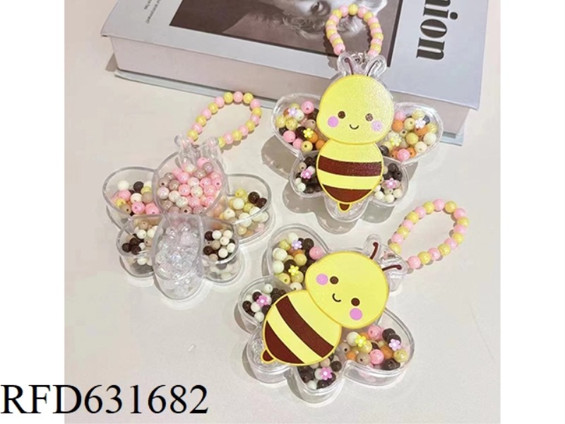 SMALL BEE HAND BOX JEWELRY SET (BEADS)12PCS