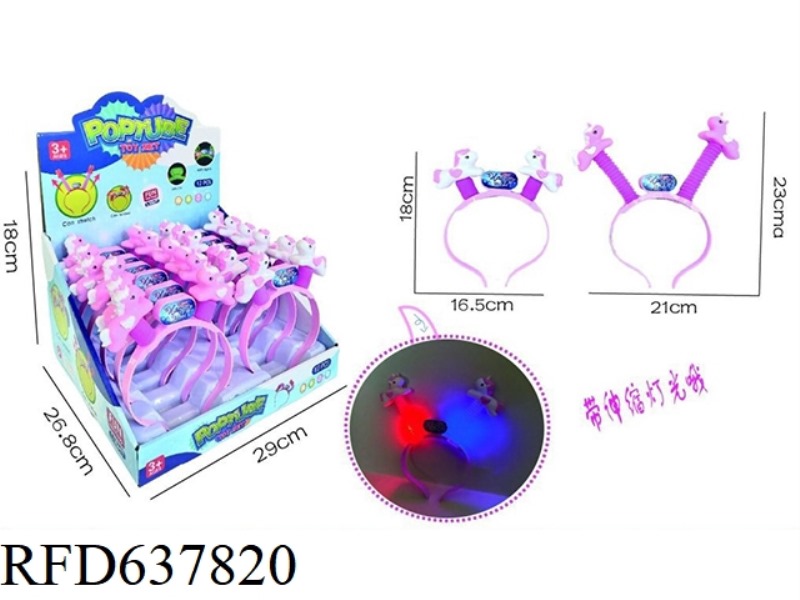 RETRACTABLE UNICORN LIGHT HEADBAND