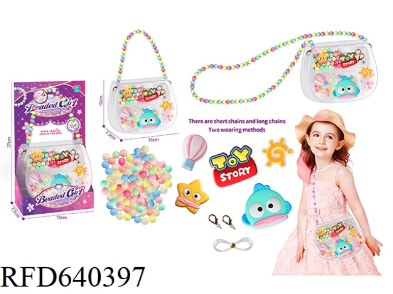 BEADED DIY BEADS GOOKA HANDMADE JEWELRY BOX JEWELRY BAG 2-IN-1 HANDBAG MESSENGER BAG CLOWN FISH KHAN
