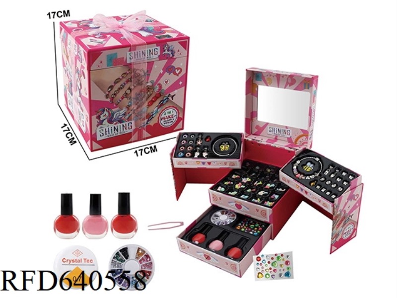CRAFT BOX MAKEUP BEADED JEWELRY SET