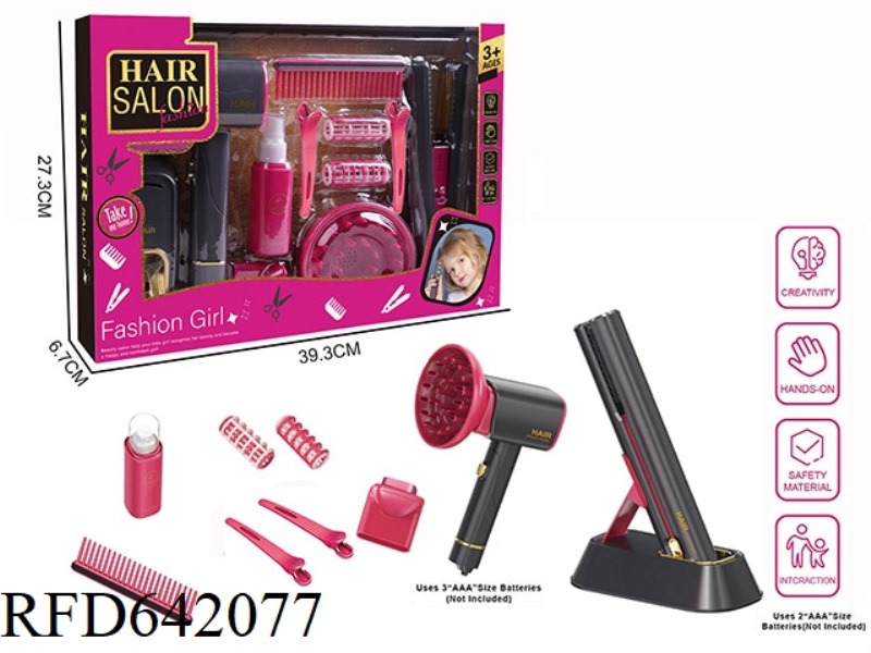 ELECTRIC SIMULATION HAIRDRESSING SET (12-PIECE SET WITH HAIR STRAIGHTENER)
