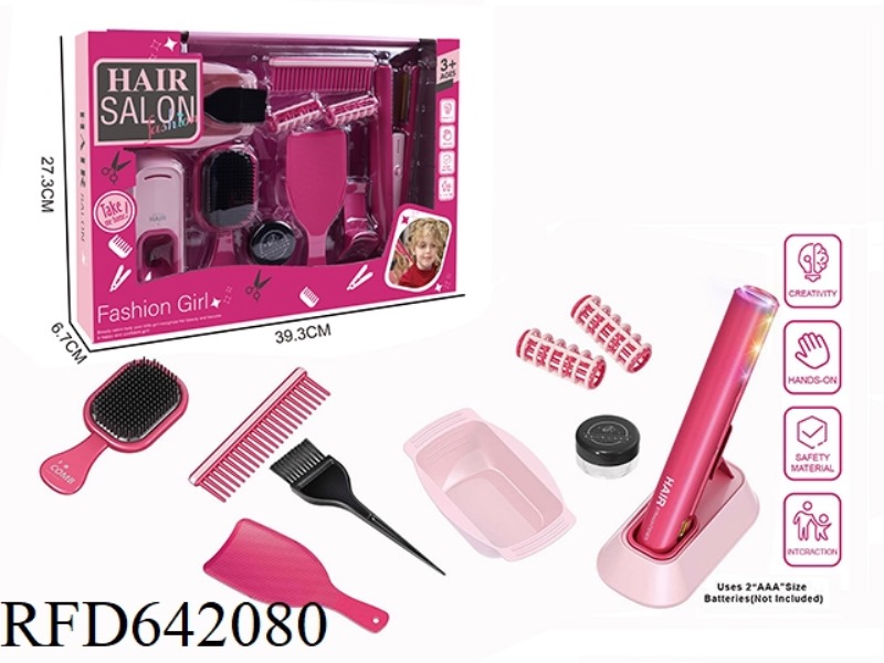 ELECTRIC SIMULATION HAIRDRESSING SET (11-PIECE SET WITH STRAIGHT HAIR STICK)