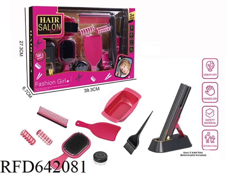 ELECTRIC SIMULATION HAIRDRESSING SET (11-PIECE SET WITH STRAIGHT HAIR STICK)