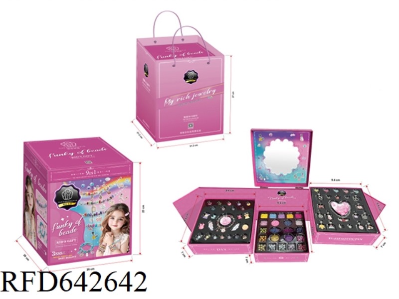 THREE-LAYER JEWELRY BOX (SMALL SIZE) (WITH LARGE HANDBAG)