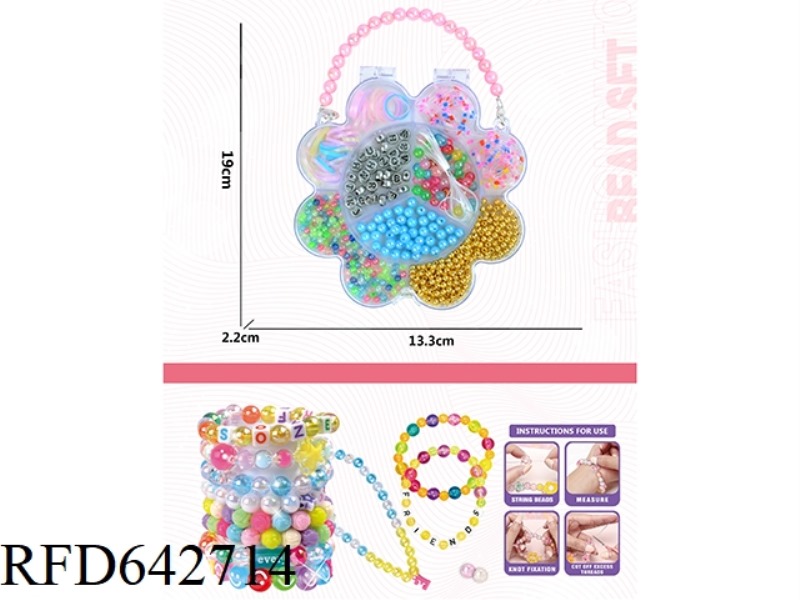 BRACELET WITH EIGHT PETALS DIY BEADED BOX