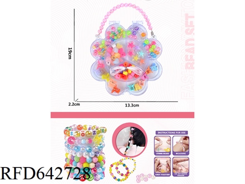 BRACELET WITH EIGHT PETALS DIY BEADED BOX
