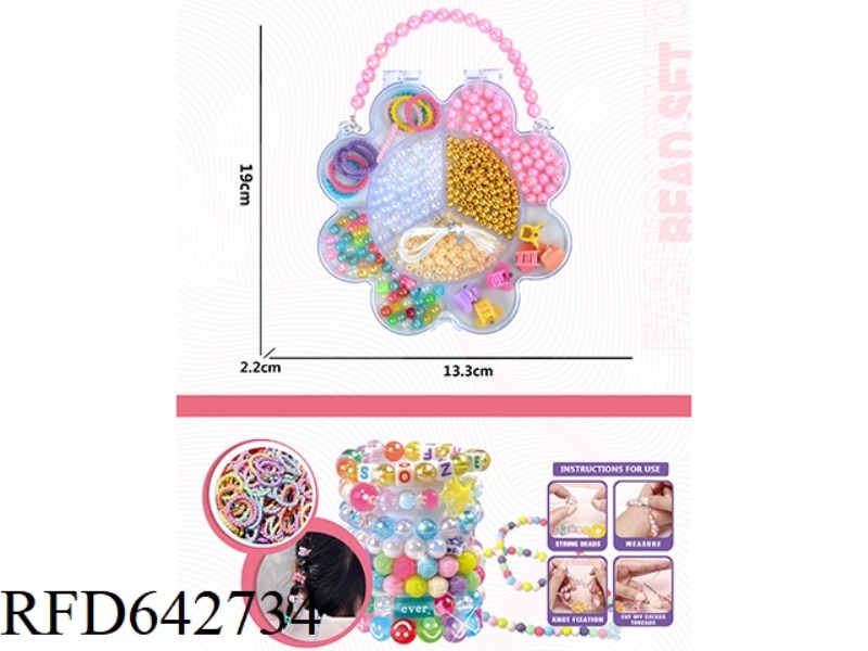 BRACELET WITH EIGHT PETALS DIY BEADED BOX