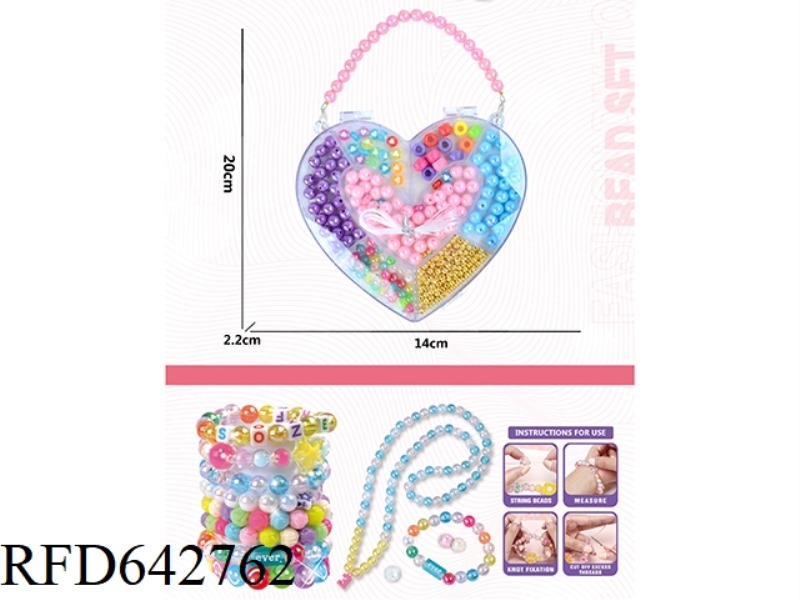 BRACELET HEART DIY BEADED BOX
