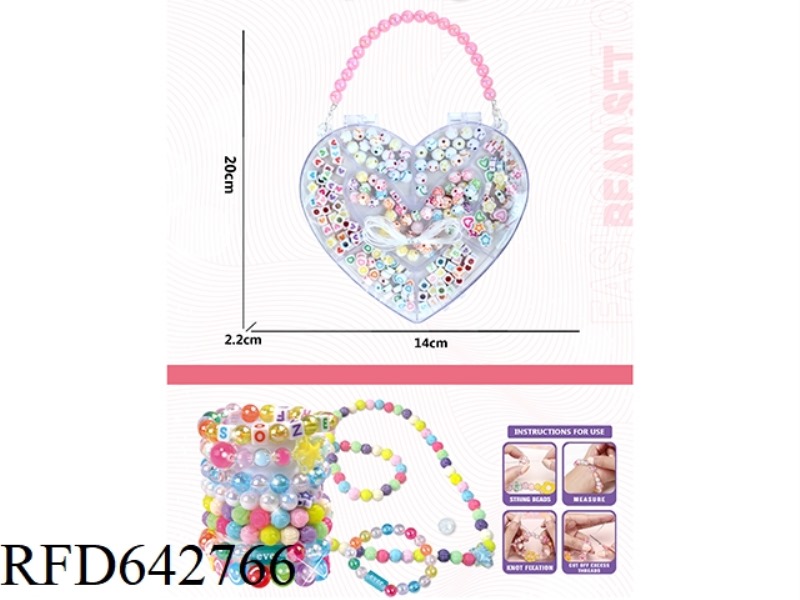 BRACELET HEART DIY BEADED BOX