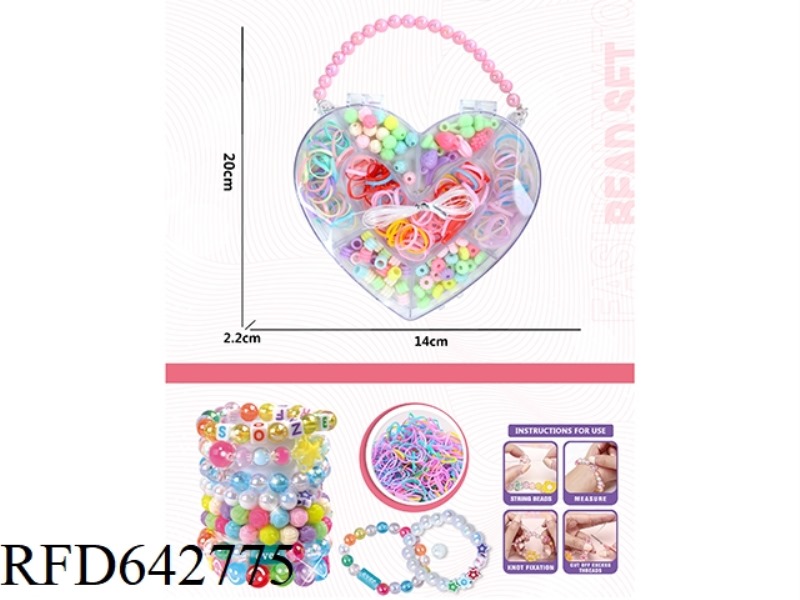 BRACELET HEART DIY BEADED BOX