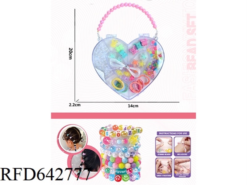 BRACELET HEART DIY BEADED BOX