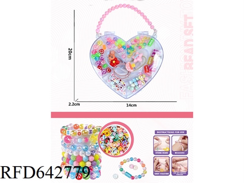 BRACELET HEART DIY BEADED BOX